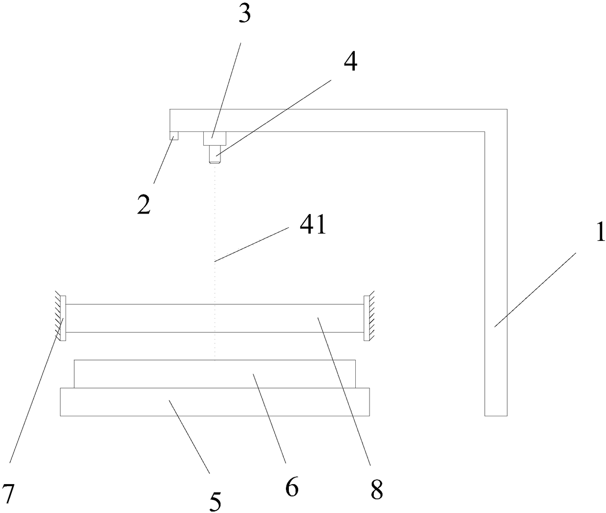 Center alignment device in carbon film resistor printing process