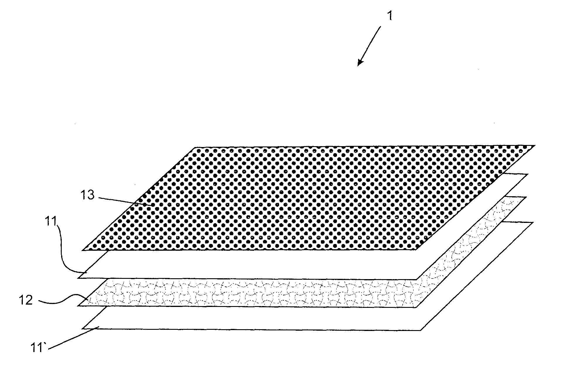 A process for manufacturing a composite material, and a composite material shaped with layers