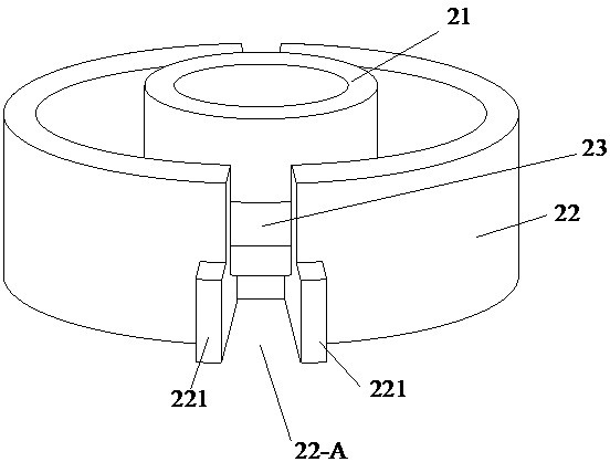 A shock absorbing device and a passenger elevator car