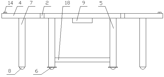 Changable length and width mechanical workbench