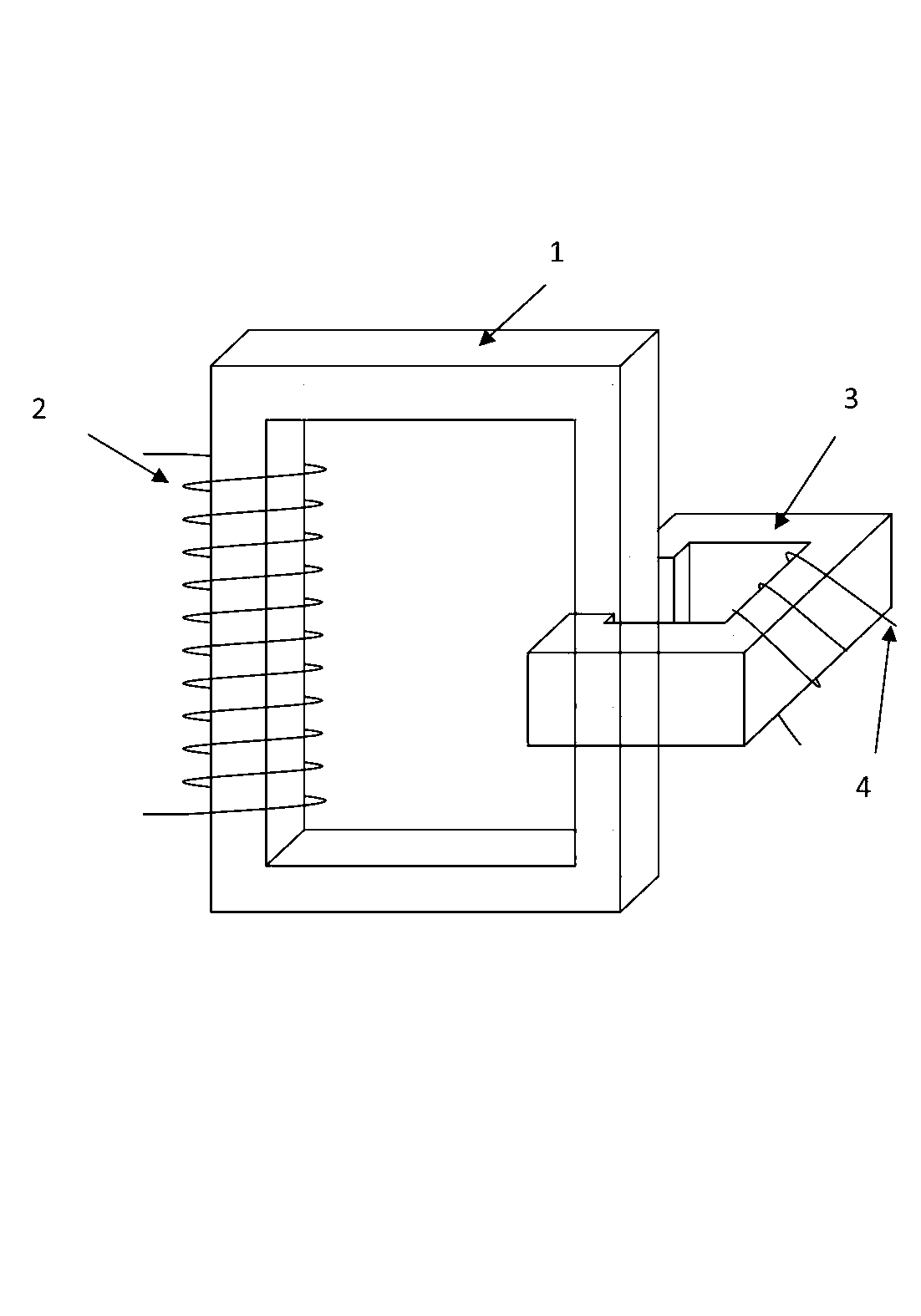 Crossed iron core type controlled reactor