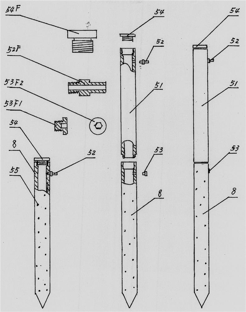 Method for constructing ceramic solar hot water energy storage device by drilling holes into bedrock in alluvial soil layer