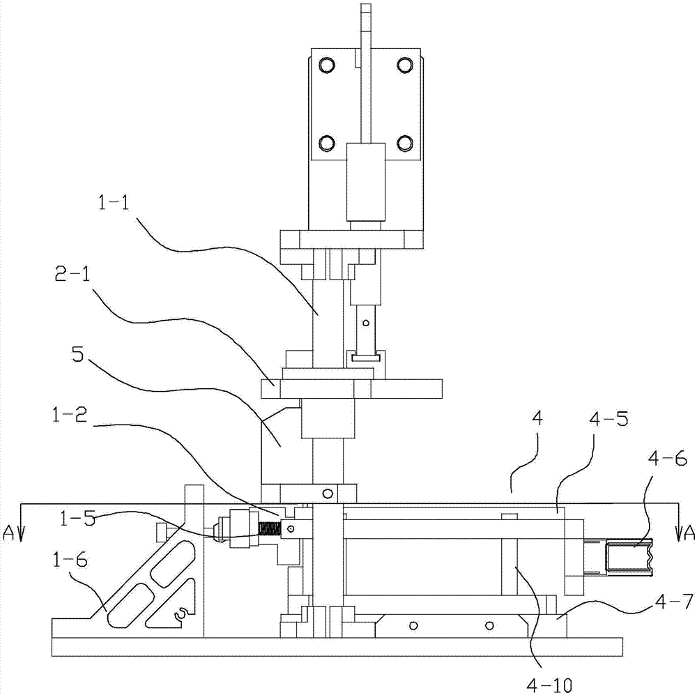 Direct acting bending type fish hook hanging plate nail pressing and nail bending device