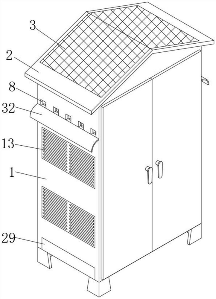 Outdoor power distribution cabinet with dust removal mechanism