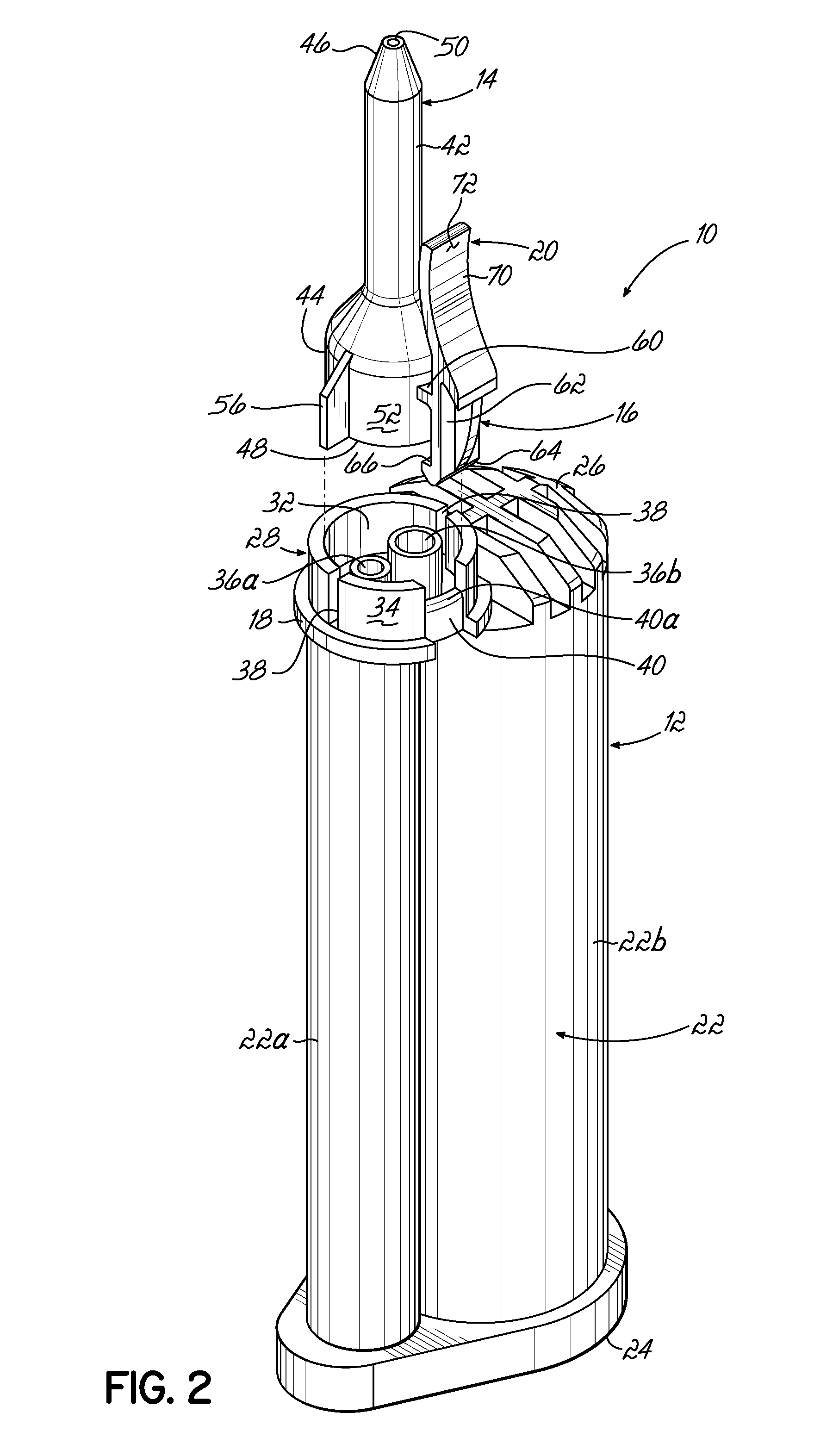 Dispensing assembly and method using snap engagement of a mixer and a cartridge