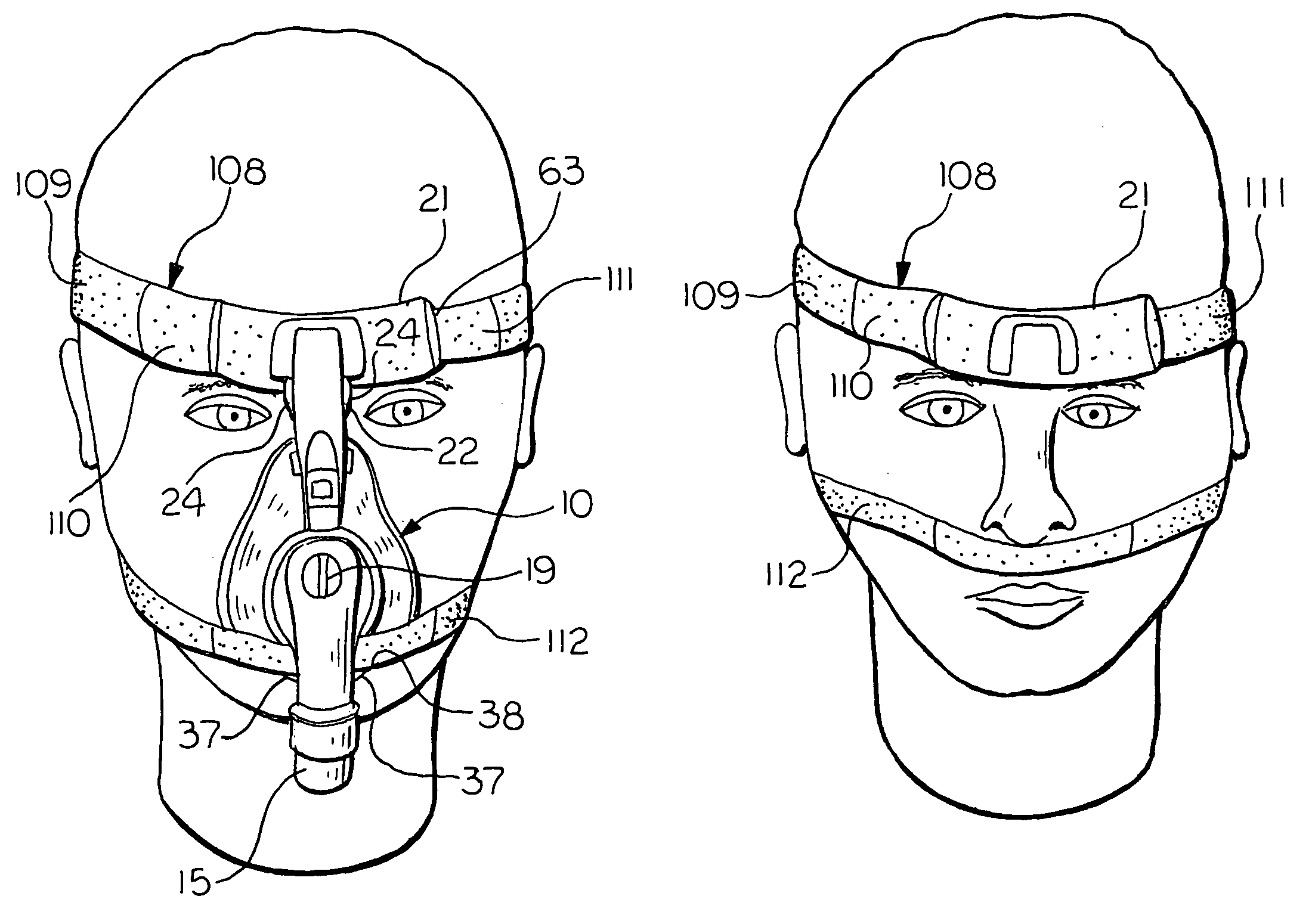 Method for securing a nasal mask