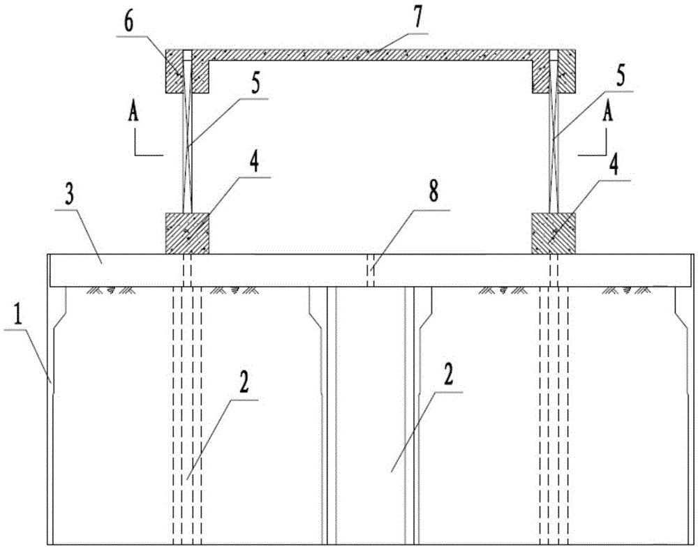 Box-type foundation sluice structure and construction method of enclosure opening