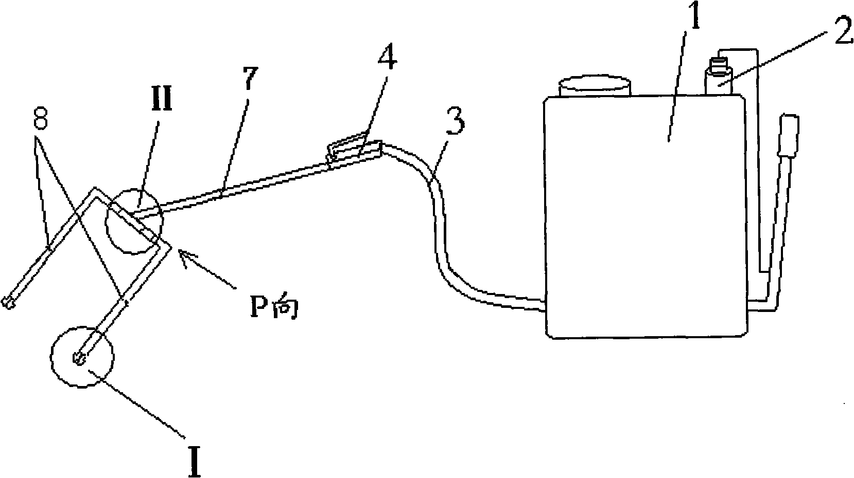 Spraying and applying method for preventing and controlling disease and insect of rice-wheat crop stem basement and spraying device thereby