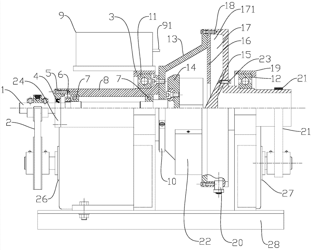 Throw-beating type impact friction-wear test device