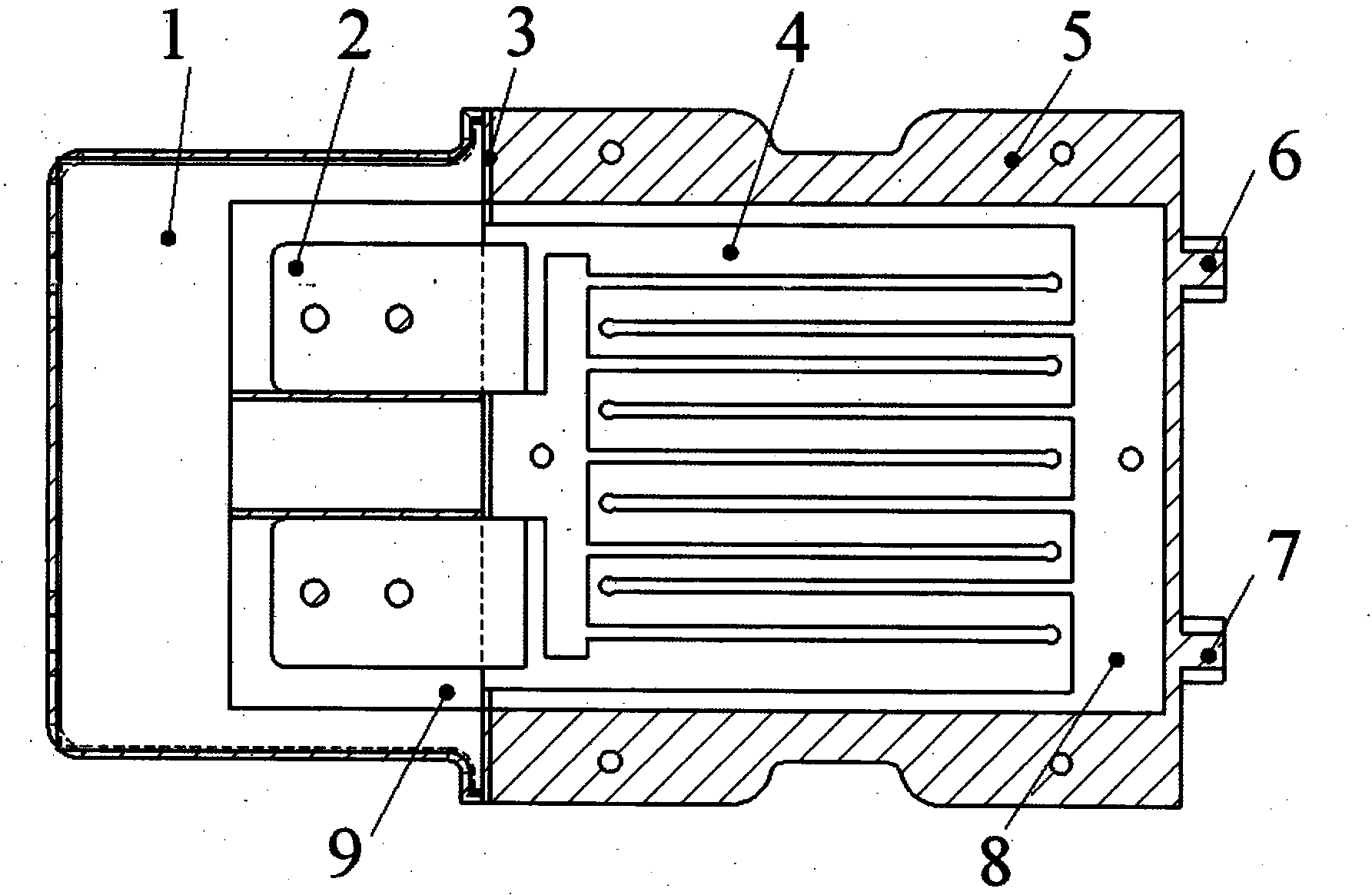 Water-cooling resistor for separation of water and electricity