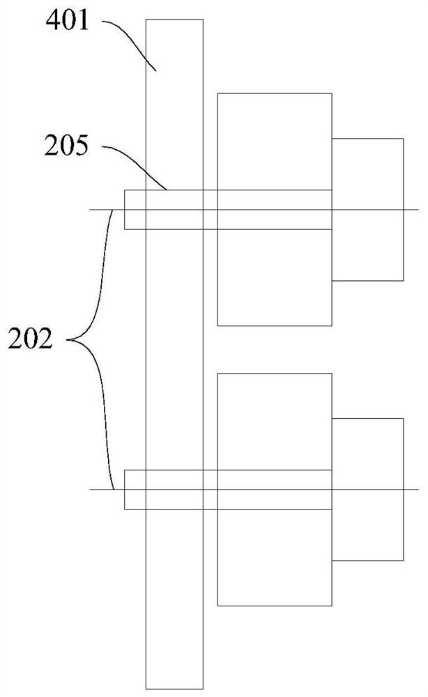 Speed measuring device based on twin elevator, twin elevator and monitoring method for twin elevator