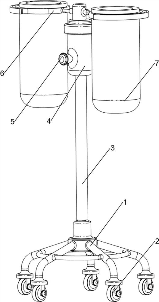 Movable liquid collecting equipment for gynecological hysteroscopic surgery