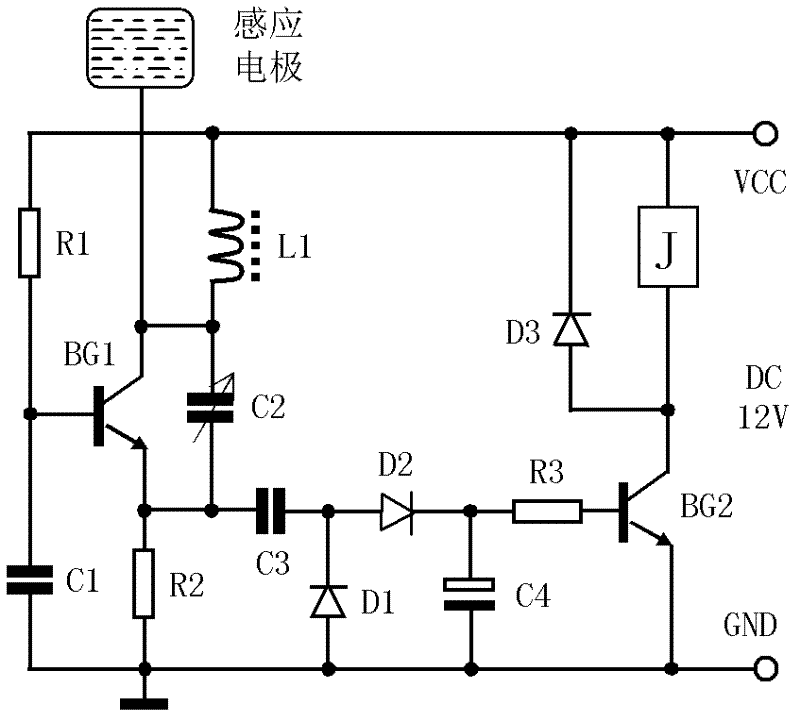 Induction type proximity switch