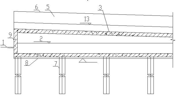 Transition section structure for underground tunnel access place and viaduct bridge connection and construction method