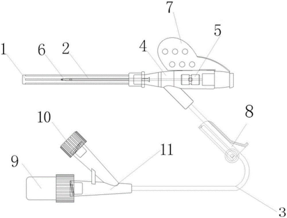 Remaining needle capable of providing positive pressure continuously and application method thereof