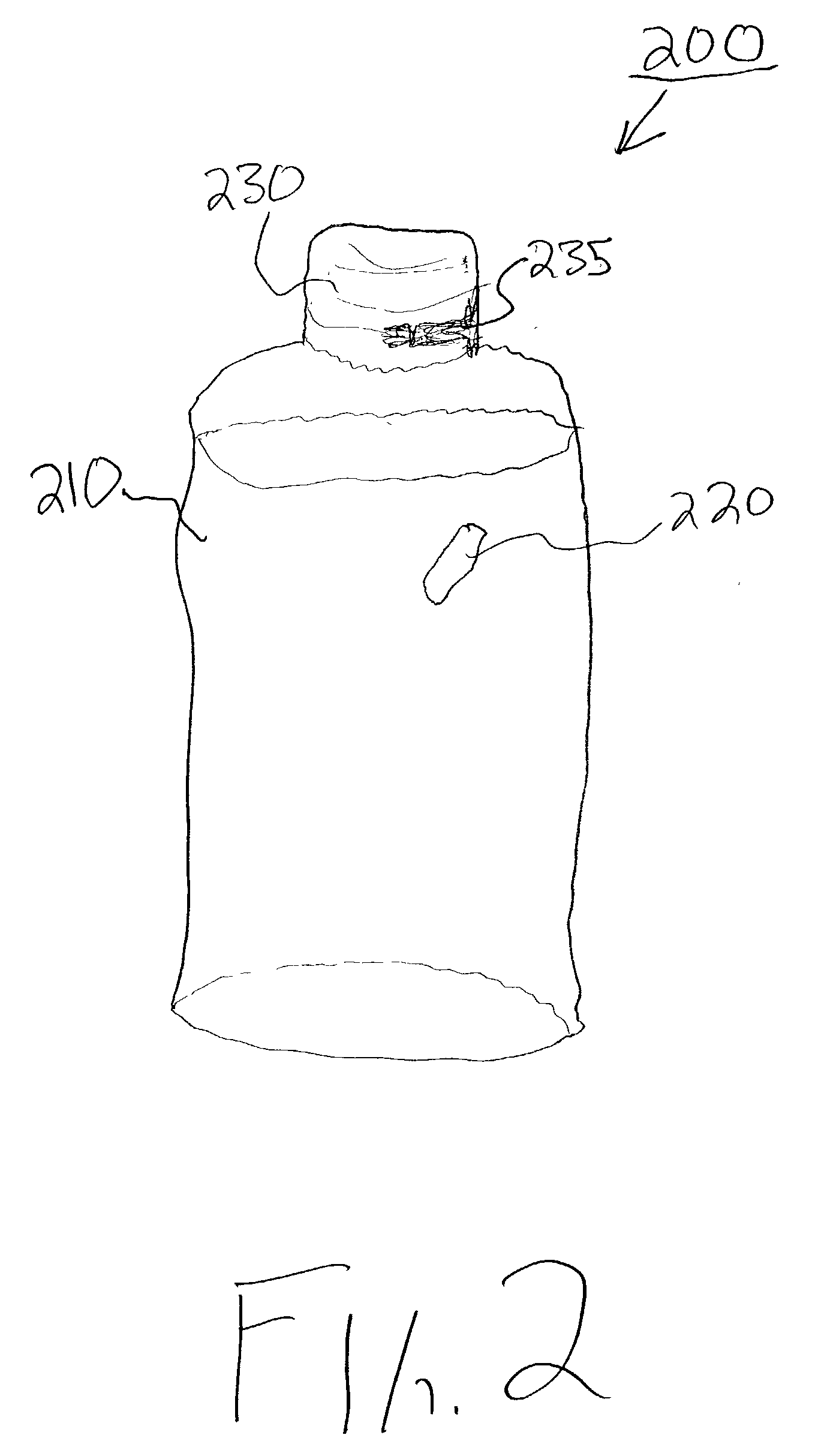 Device and method for illuminating liquid containers internally