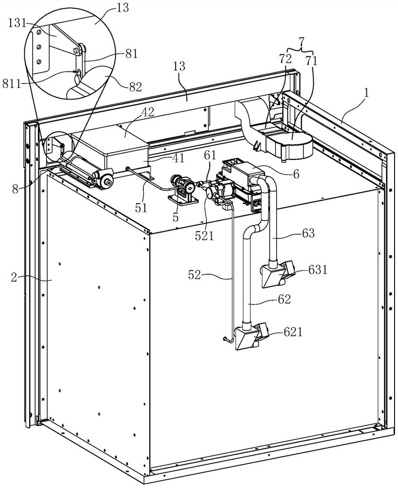 A layered disinfection cabinet