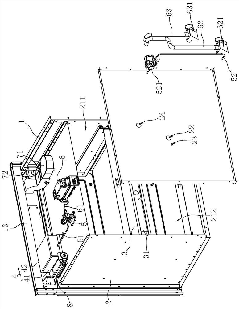 A layered disinfection cabinet