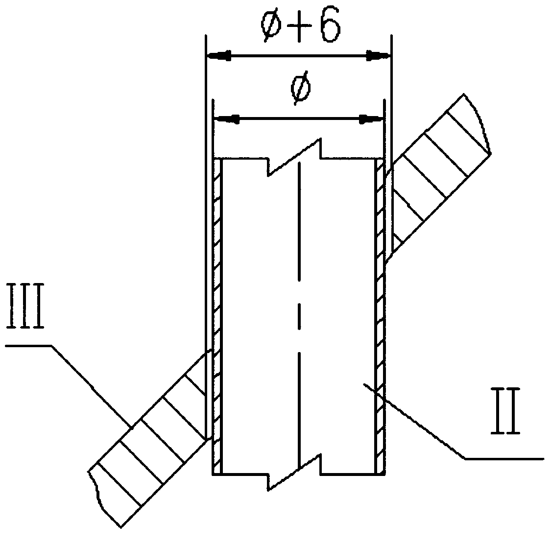 Novel stripping element tight connecting device
