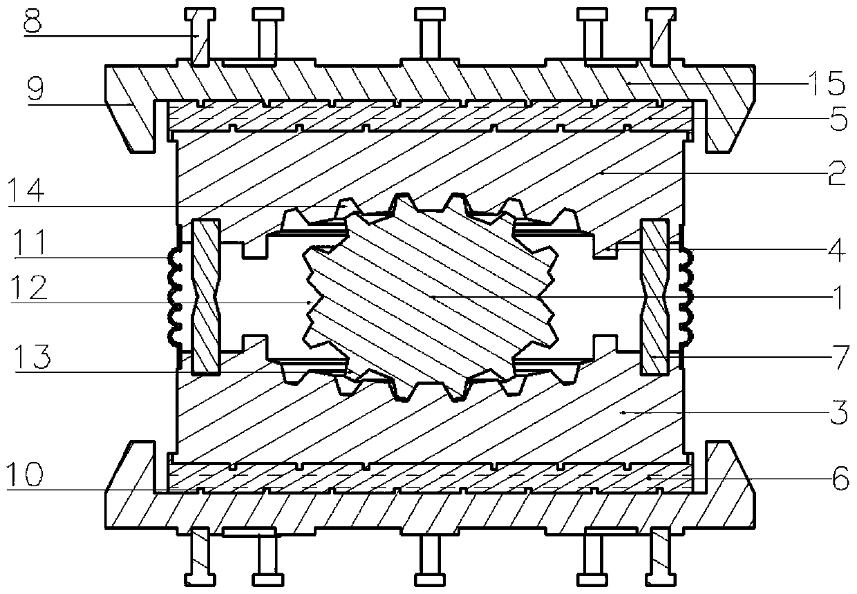 Three-dimensional gear type self-resetting energy dissipation and seismic isolation support