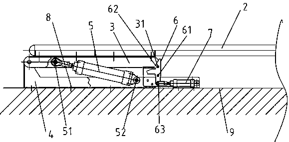 Folding device for vehicle flag