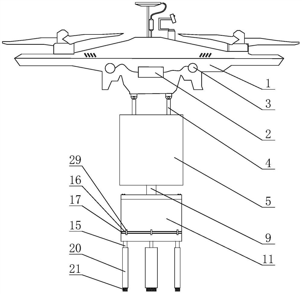 An emergency safety landing device for bridge detection UAV