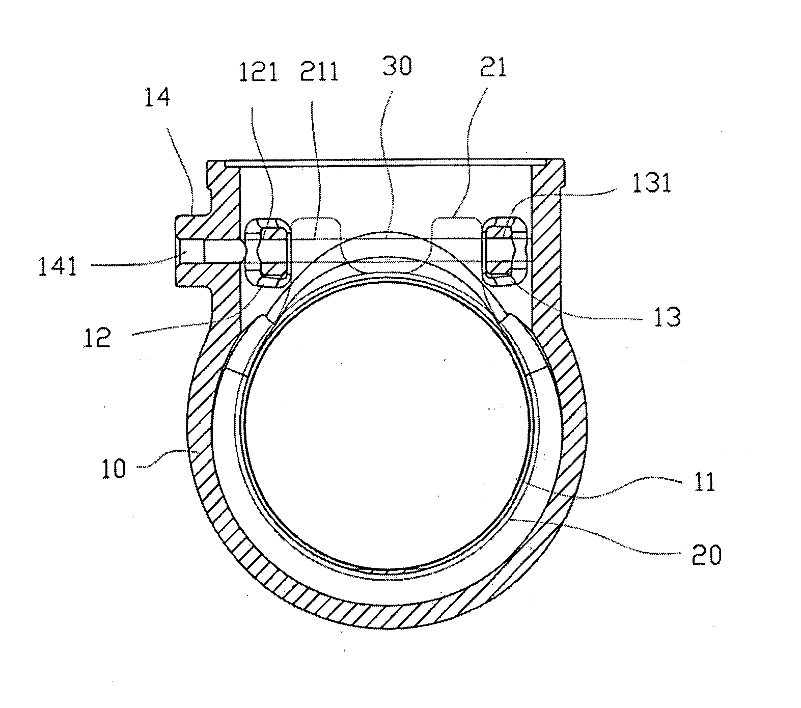 Connecting structure for a check valve