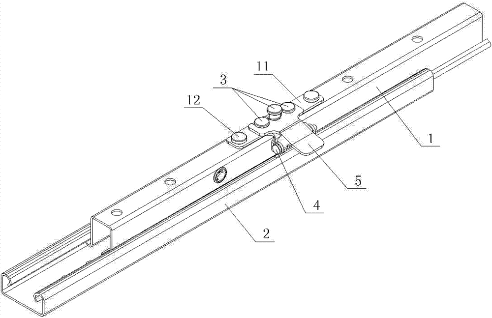 Locking structure of automobile seat sliding rail