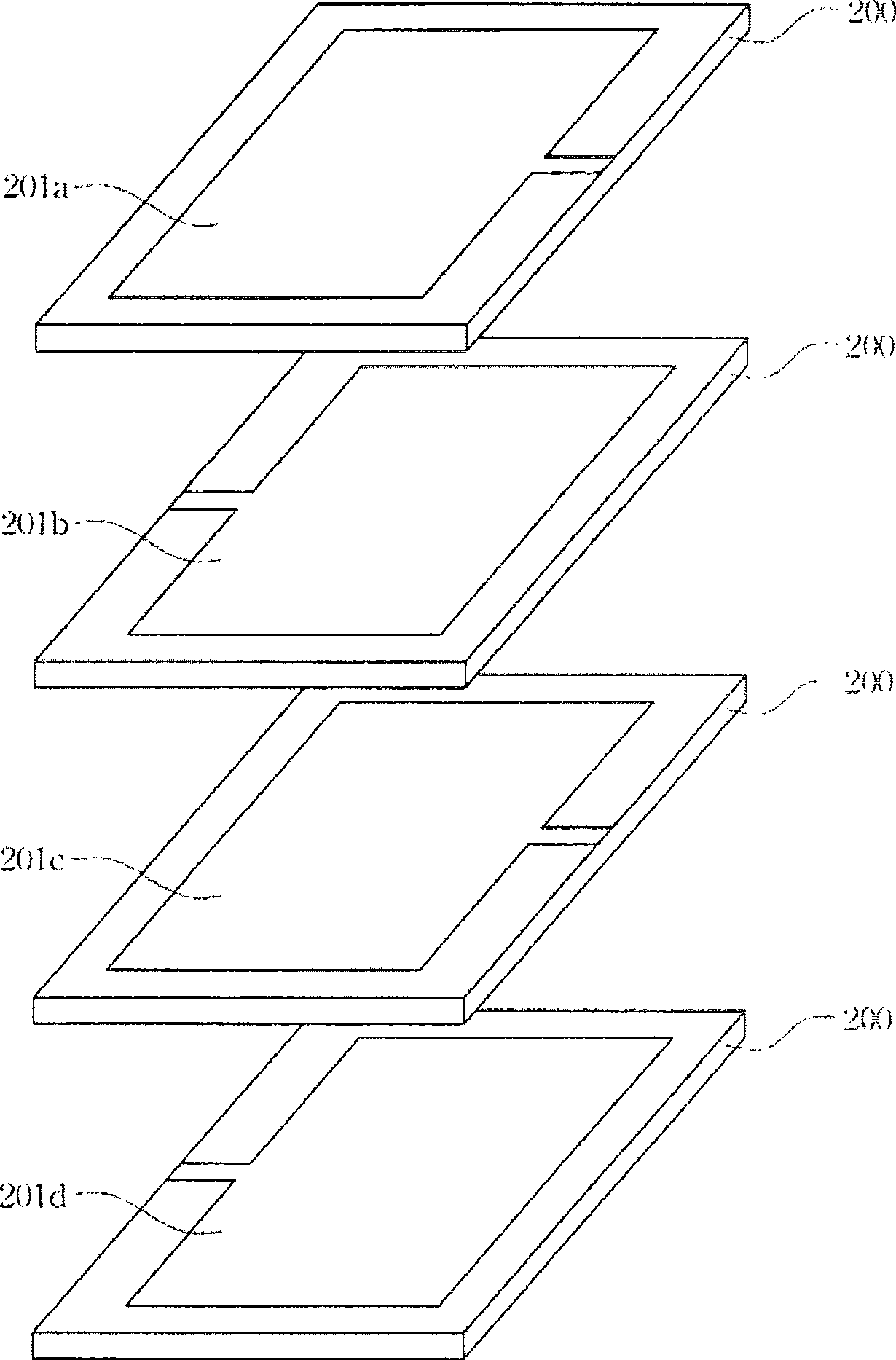 Base plate with buried passive element and its producing method
