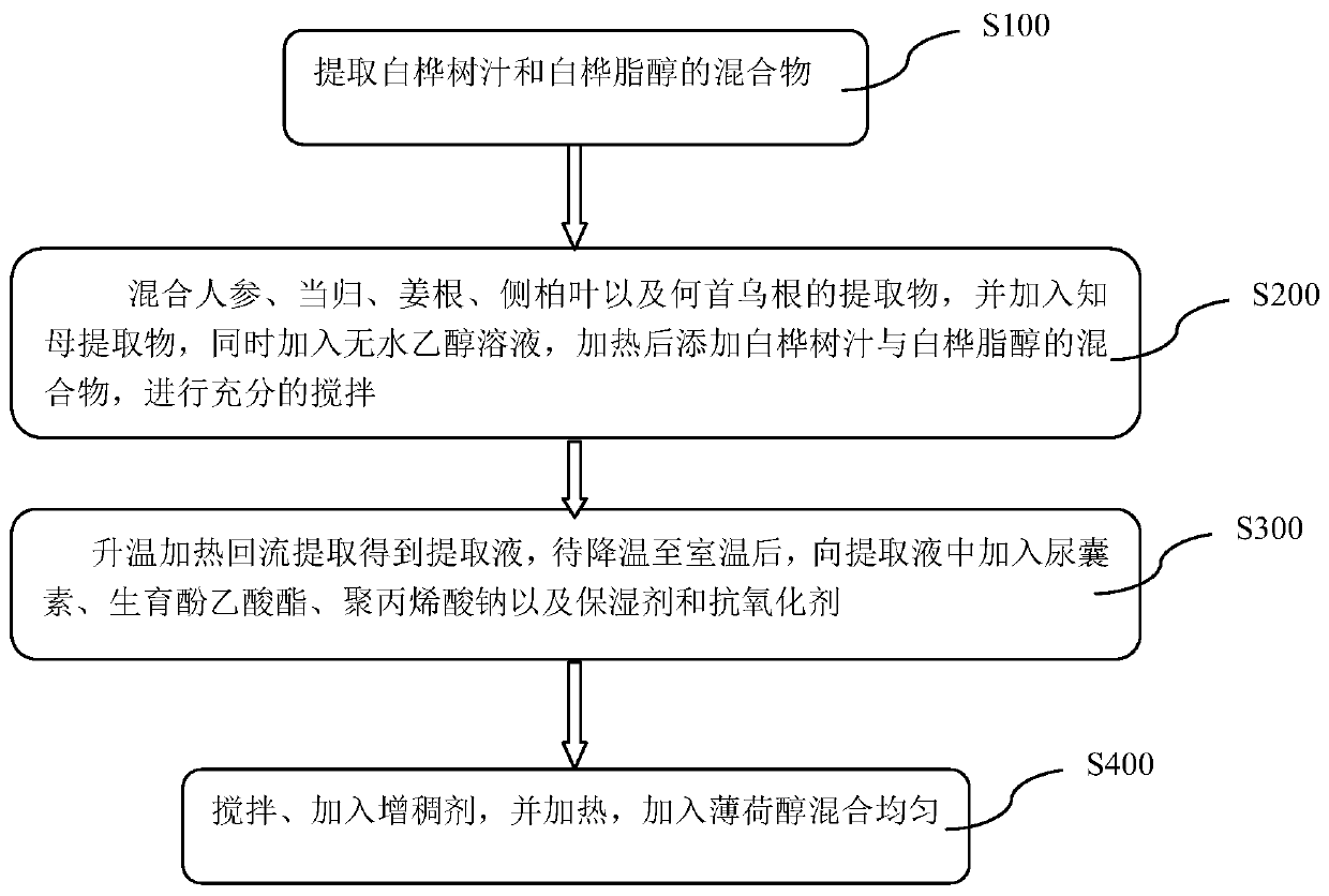 Birch sap hair growth promoting liquid and preparation process thereof