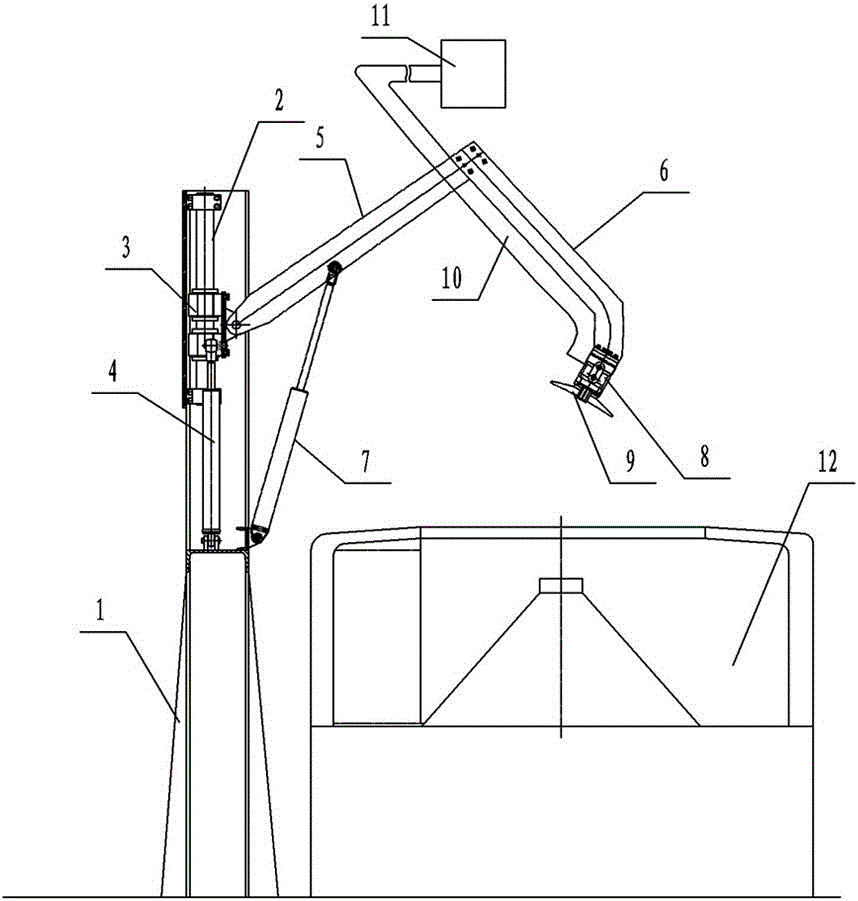 Scraping device for centrifuge