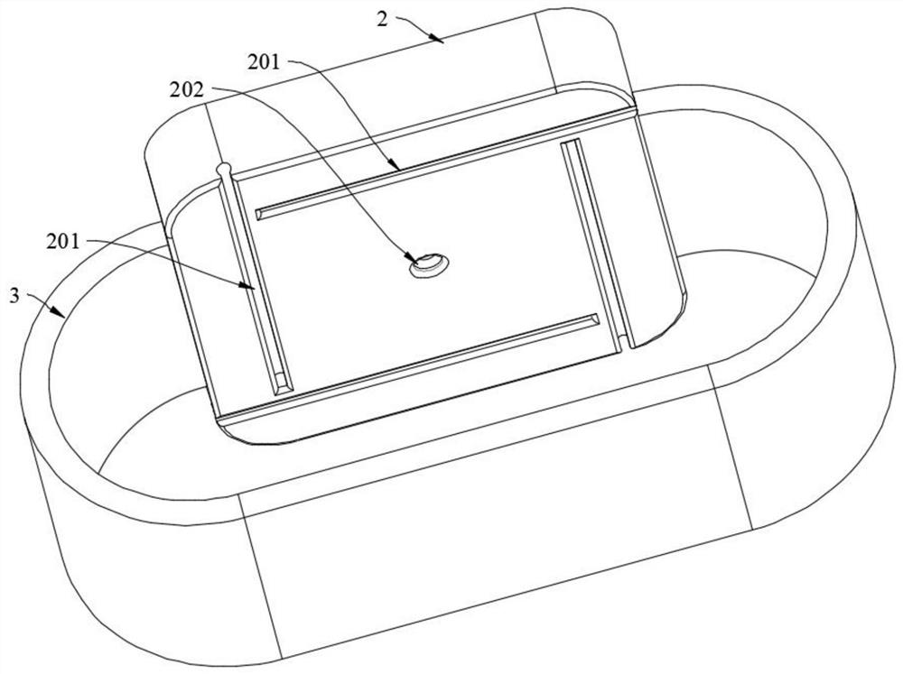 Anti-slip watch body based on smart wearable watch