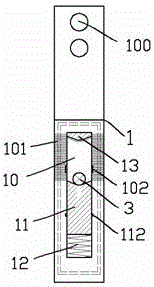 Broken line self-falling off power transmission line fixing device