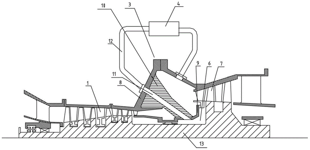 Combustion press cylinder structure of gas turbine