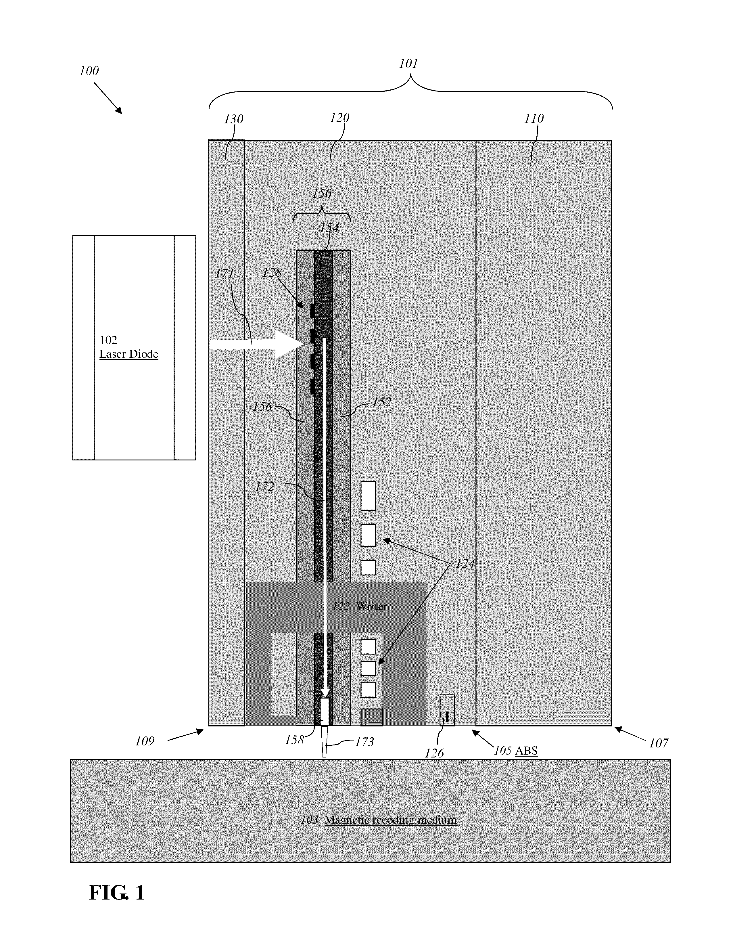 Reducing thermal protrusion of a near field transducer in an energy assisted magnetic recording head