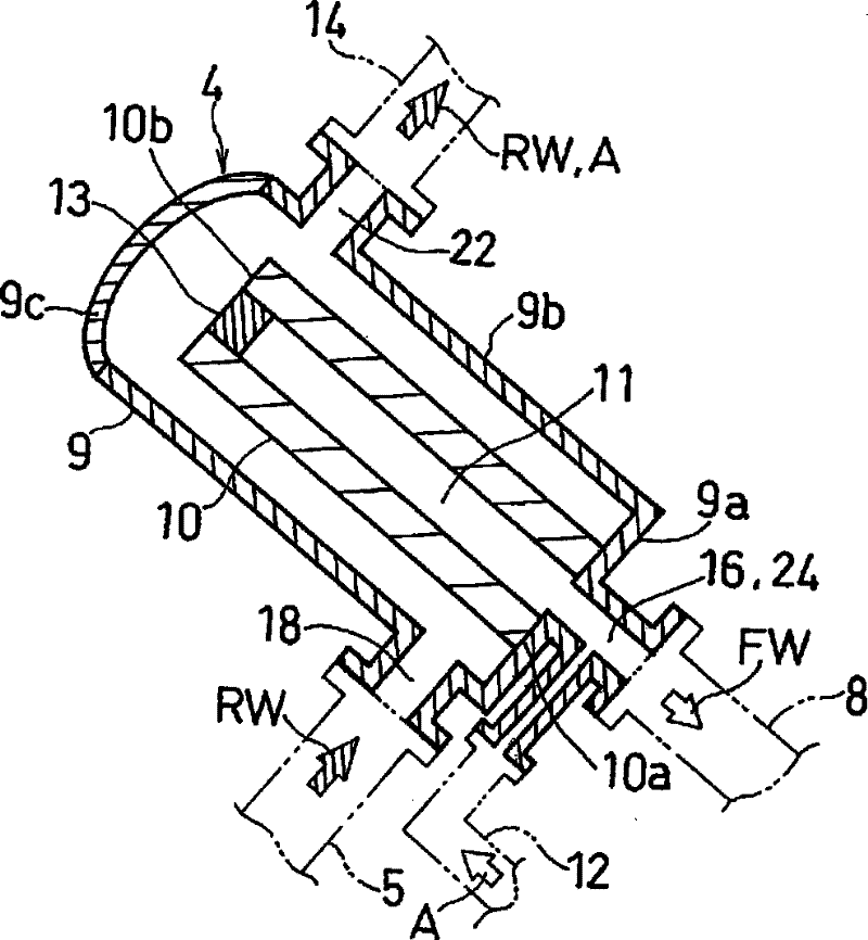 Filtering unit and ballast water production equipment provided with same