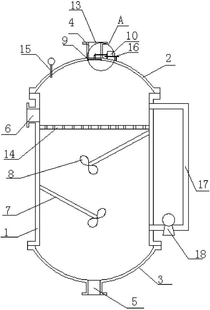 Reaction kettle with device for preventing liquid volatilization and pollution
