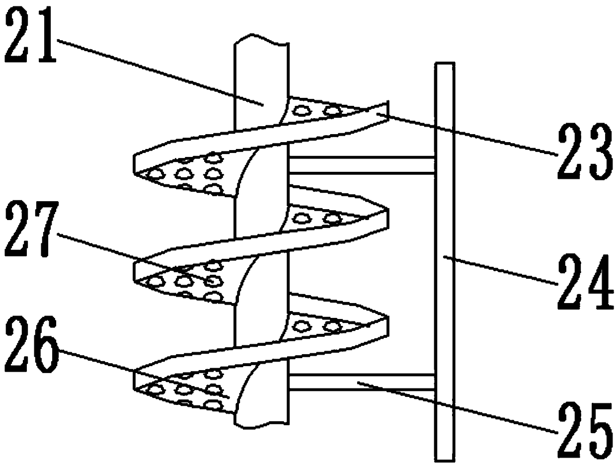 Sludge rapid drying device with crushing device