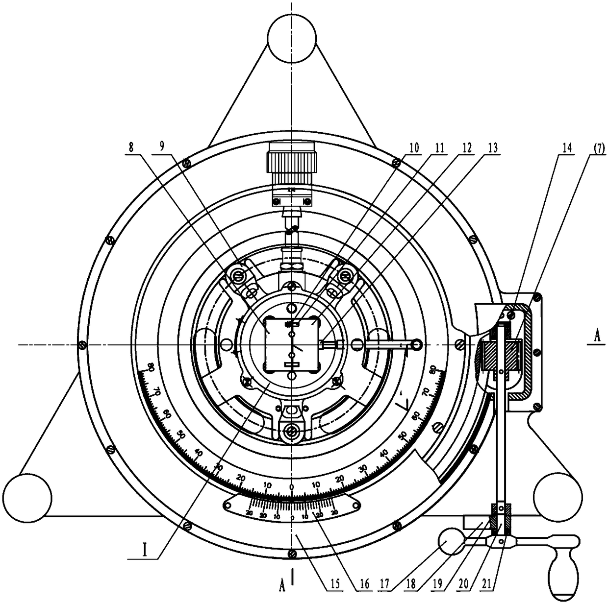 Angle sensor test device