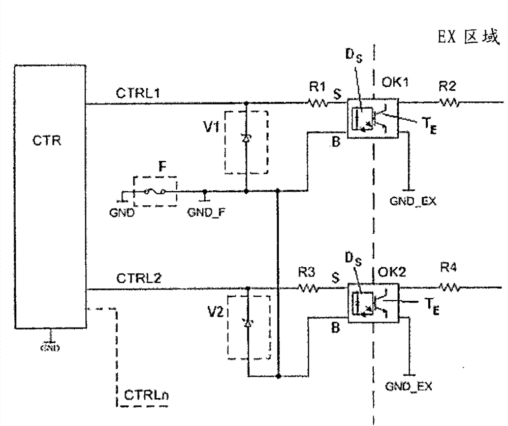 Circuit arrangement having an overload protection for galvanic isolation units