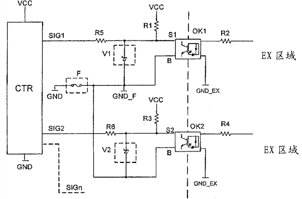 Circuit arrangement having an overload protection for galvanic isolation units