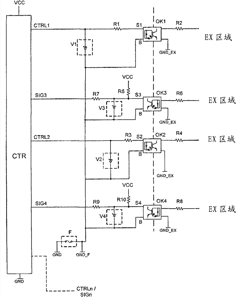 Circuit arrangement having an overload protection for galvanic isolation units