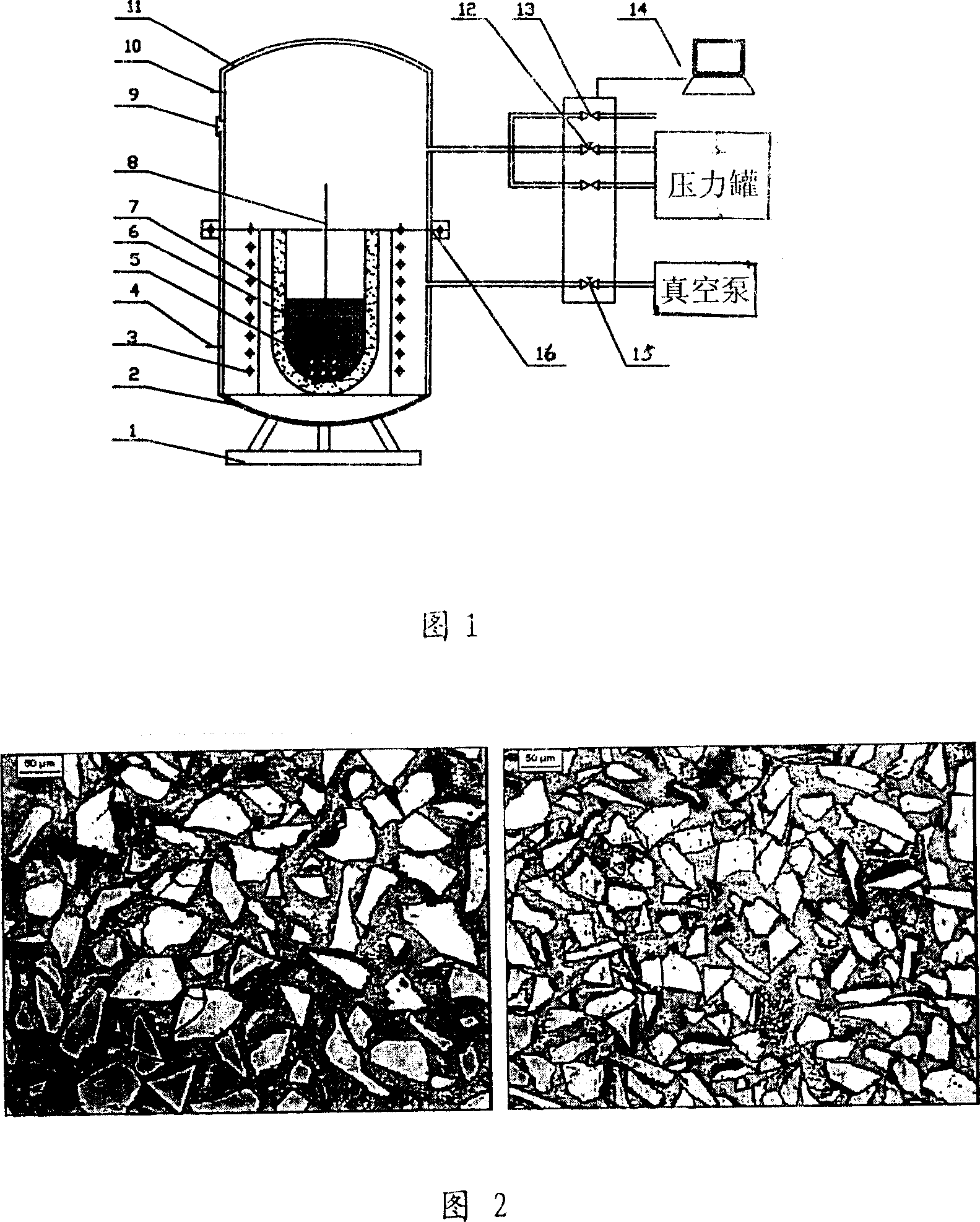 Process for preparing particle-reinforced magnesium-base composite material by vacuum pressure impregnation