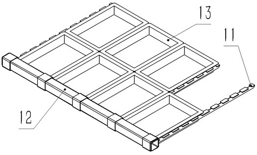 Carrying insertion frame and stacking system for concrete molds and stacked concrete molds