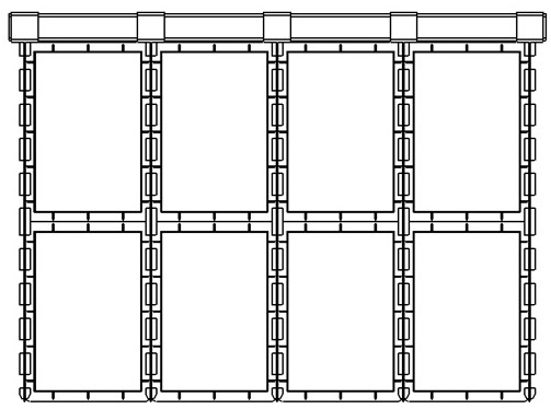 Carrying insertion frame and stacking system for concrete molds and stacked concrete molds