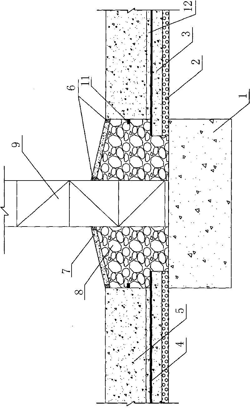 Anti-crack and anti-leak construction method of arranging tower crane foundation below waterproof baseplate