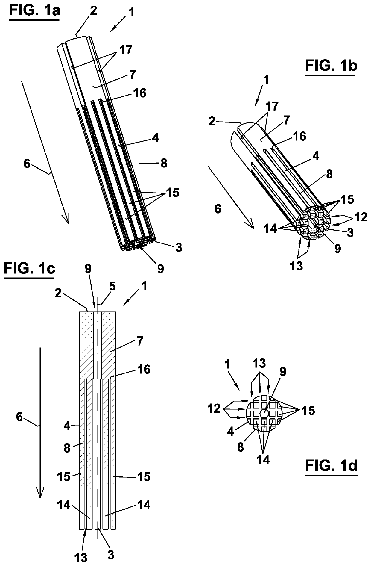 Dental post, method for its fabrication, and set of dental posts