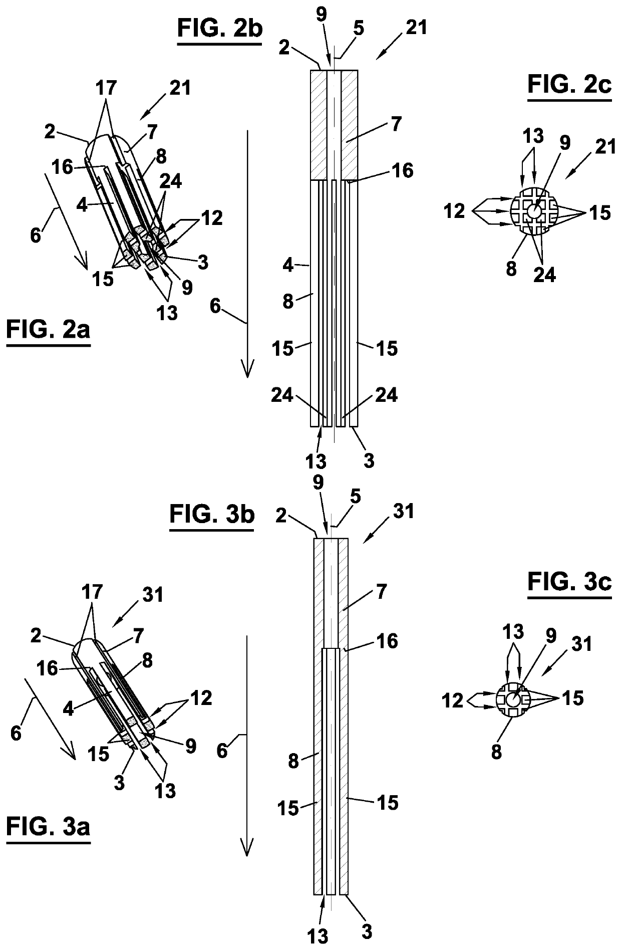 Dental post, method for its fabrication, and set of dental posts