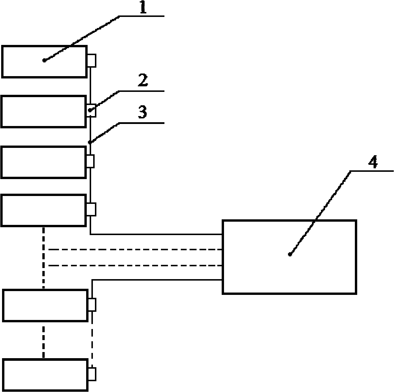 Supporting and hanging frame stress monitoring system for main steam line of thermal power generating unit