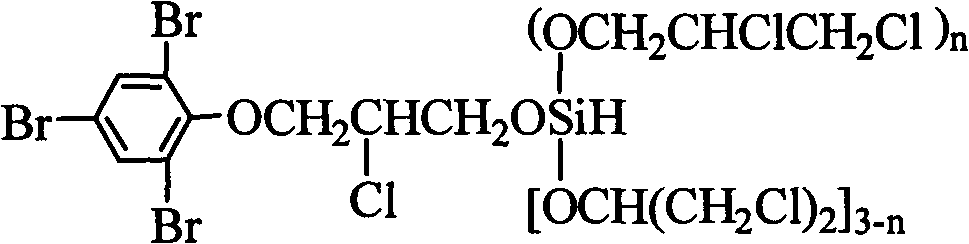 Tribromophenoxychloropropoxytri(dichloropropyl)silicate compound and preparation method thereof